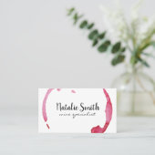 ワインの汚れ(黒/白) 名刺 (スタンド正面)