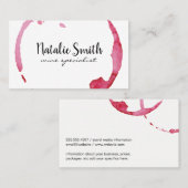 ワインの汚れ(黒/白) 名刺 (正面/裏面)