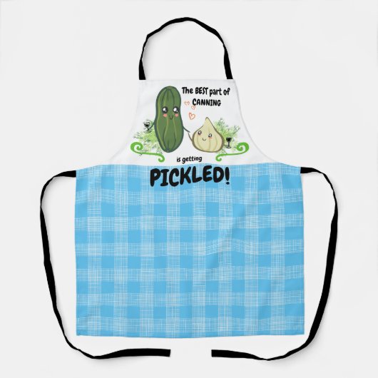 ワインの漬物の漬物ホーム缶詰パーソナライズされた エプロン (正面)