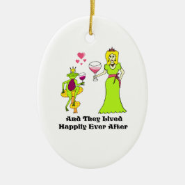 ワインの王子及びプリンセス…幸福にその後ずっと セラミックオーナメント