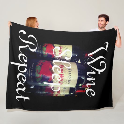 ワインの睡眠の繰り返し フリースブランケット (インサイチュ)