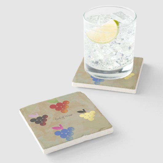 ワインの神アドニス ストーンコースター (横)