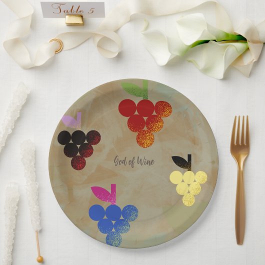 ワインの神アドニス ペーパープレート (ウェディング)