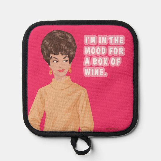 ワインの箱を飲む気分だ。 鍋敷き (正面)