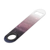 ワインの紫色および濃紺のフェイクなグリッターの勾配 スピード栓抜き (正面アングル)