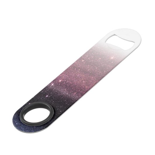 ワインの紫色および濃紺のフェイクなグリッターの勾配 スピード栓抜き (裏面アングル)