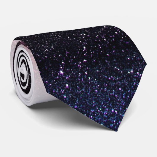 ワインの紫色および濃紺のフェイクなグリッターの勾配 ネクタイ (ロール)