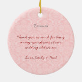 ワインの結婚ガウンの花嫁のクリスマスオーナメント セラミックオーナメント (裏面)