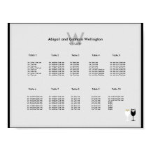 ワインの結婚座席表