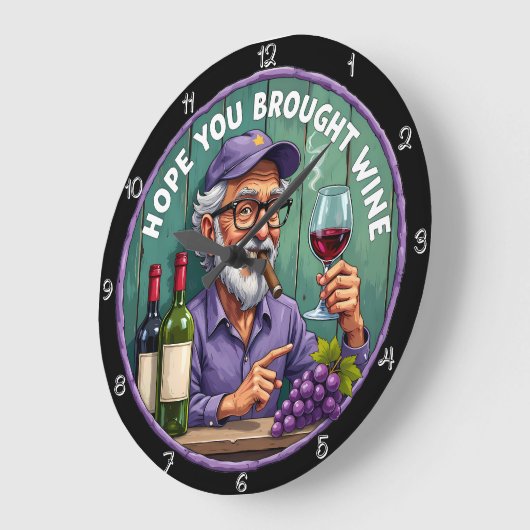ワインの老人を連れて来てくれないか ラージ壁時計 (傾斜)