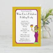 ワインの花型女性歌手のすばらしい休日のパーティ 招待状 (スタンド正面)