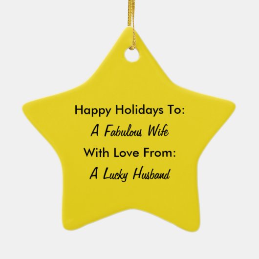 ワインの花型女性歌手のカスタムな金ゴールドの星の献呈賞 セラミックオーナメント (裏面)