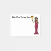 ワインの花型女性歌手の味見のノート ポストイット (正面)