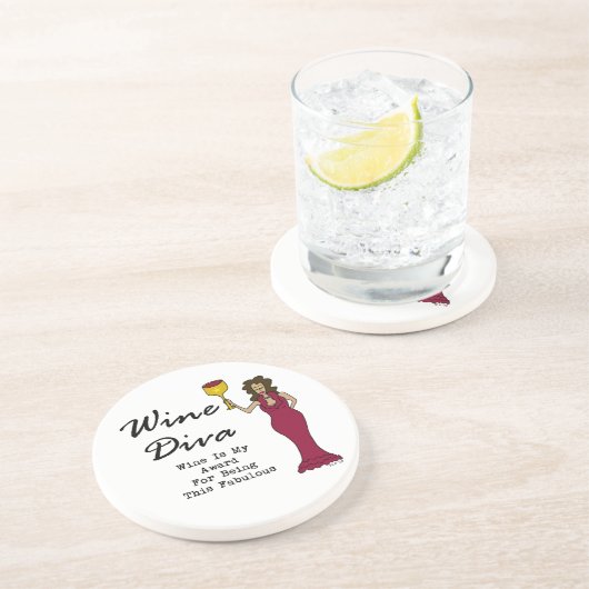 ワインの花型女性歌手"ワインですのための私の賞すばらしい"は コースター (側面)
