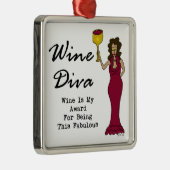 ワインの花型女性歌手"ワインですのための私の賞すばらしい"は メタルオーナメント (右)