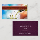 ワインの試飲のバーテンダー 名刺 (正面/裏面)