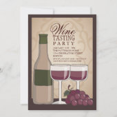 ワインの試飲のパーティの招待状 招待状 (正面)