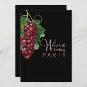 ワインの試飲のパーティーのカスタムの招待状 招待状 (正面/裏面)
