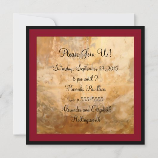 ワインの試飲のパーティー 招待状 (裏面)