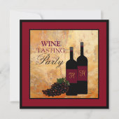 ワインの試飲のパーティー 招待状 (正面)