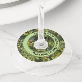 ワインの試飲へようこそ（お名前） ワイングラスタグ