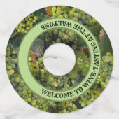 ワインの試飲へようこそ（お名前） ワイングラスタグ (正面)