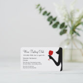 ワインの試飲クラブ名刺 名刺 (スタンド正面)