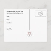 ワインの試飲パーティの招待状 インビテーションポストカード (裏面)