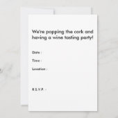 ワインの試飲パーティの招待状 招待状 (裏面)
