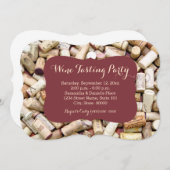 ワインの試飲パーティの招待状 招待状 (正面/裏面)