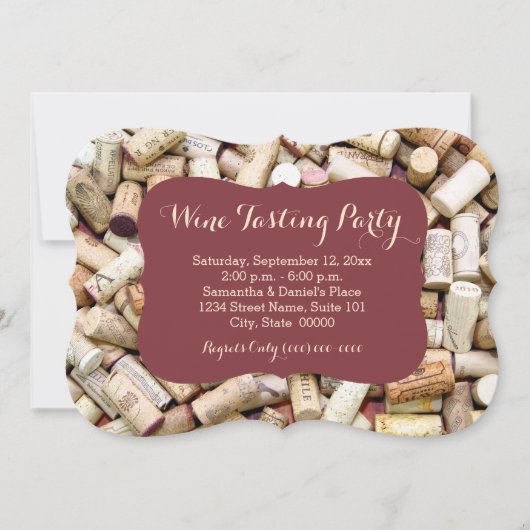 ワインの試飲パーティの招待状 招待状 (正面)