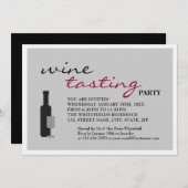 ワインの試飲パーティー 招待状 (正面/裏面)