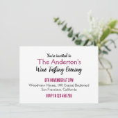 ワインの試飲パーティー 招待状 (スタンド正面)