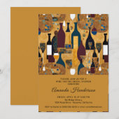 ワインの試飲ブライダルシャワー招待状 招待状 (正面/裏面)