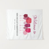 ワインの試飲写真の背景 タペストリー (正面(横))