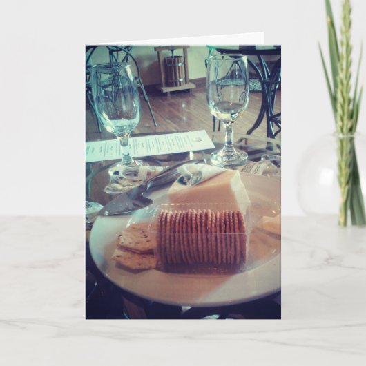 「ワインの試飲」お祝いカード カード (正面)