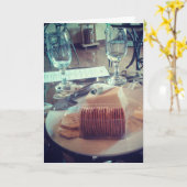 「ワインの試飲」お祝いカード カード (黄色い花)