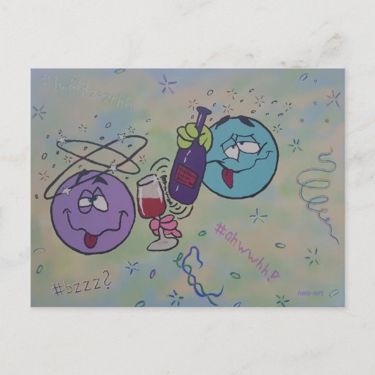 ワインの試飲 シーズンポストカード (正面)