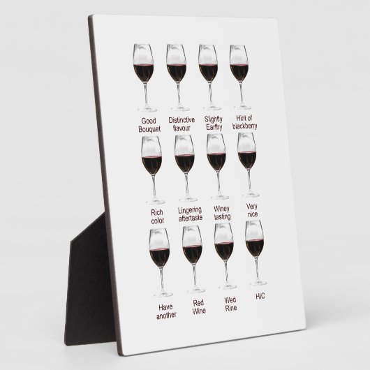 ワインの試飲 フォトプラーク (側面)