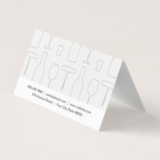 ワインの試飲 |ブドウ園 |ぶどう 名刺 (裏面)