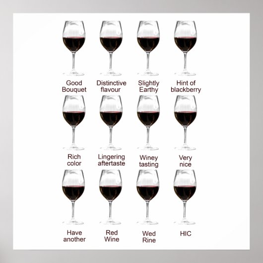 ワインの試飲 ポスター (正面)