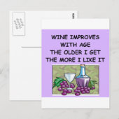 ワインの試飲 ポストカード (正面/裏面)