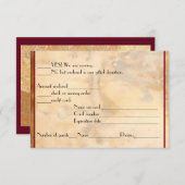 ワインの試飲RSVPの応答 出欠カード (正面/裏面)