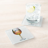 ワインの話 ガラスコースター (アングル)