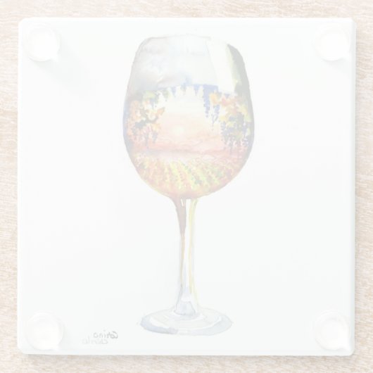 ワインの話 ガラスコースター (裏面)