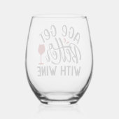 ワインの誕生ワインラブおもしろいルで年齢が上がる ステムなしワイングラス (裏面)