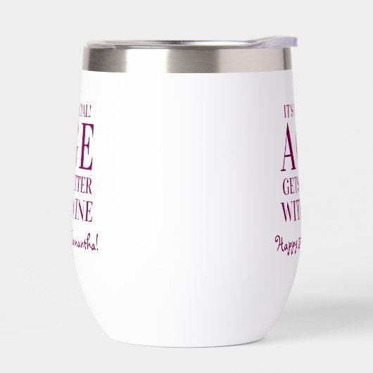 ワインの誕生日で年齢が向上パーソナライズされたする (左面)