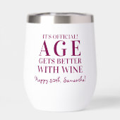 ワインの誕生日で年齢が向上パーソナライズされたする (背面)