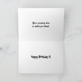 ワインの誕生日に水をまいて下さい カード (内部)