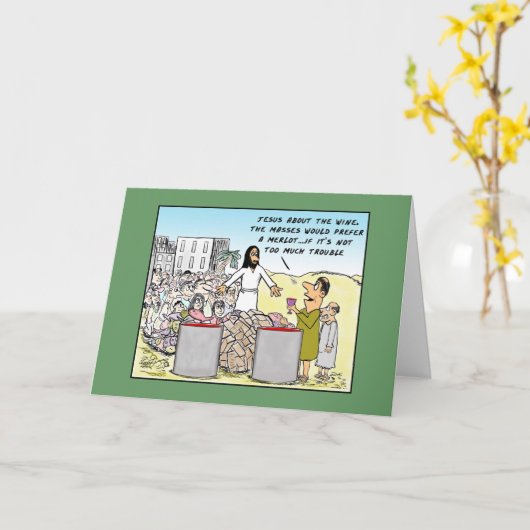 ワインの誕生日に水をまいて下さい カード (黄色い花)